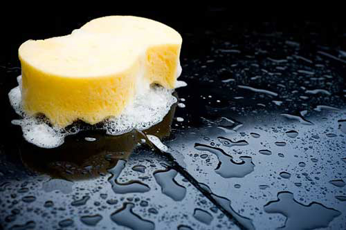 Wet soapy sponge